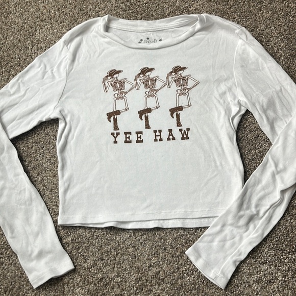 Cropped Graphic tee. “Yeehaw” size Small - Picture 1 of 4